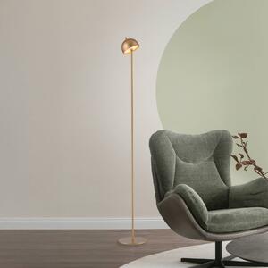 Schöner Wohnen Lampada LED da pavimento ricaricabile Bellis, color oro, IP54 dimmerabile, Ottone / Oro, Soggiorno / Sala da pranzo, Metallo, Scandinavo