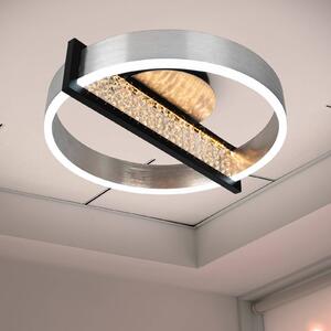 Näve Plafoniera a LED Yvaris, dimmerabile, Alluminio / Grigio / Zincato, Soggiorno / Sala da pranzo, Metallo, Moderno, Plafoniera LED