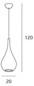 MAXLIGHT P0436 - Lampadario a sospensione con filo DROP 1xE27/40W/230V diametro 20 cm oro