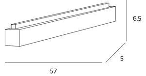 MAXLIGHT C0124 - Plafoniera LED LINEAR LED/18W/230V 57 cm bianco