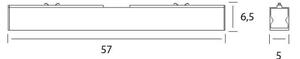 MAXLIGHT C0190D - Plafoniera LED dimmerabile LINEAR LED/18W/230V nero