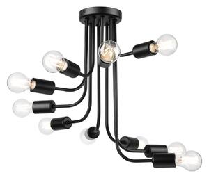 Lampadario a plafone TRINITY 10xE27/15W/230V nero