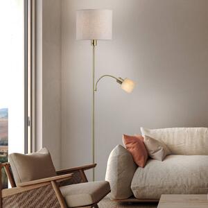 Näve Lampada da terra Filomena, Crema / Ambra, Soggiorno / Sala da pranzo, Metallo, Lampada da terra