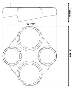 Näve Plafoniera a LED Eliora, dimmerabile, Bianco / Opale, Soggiorno / Sala da pranzo, Metallo, Moderno, Plafoniera LED
