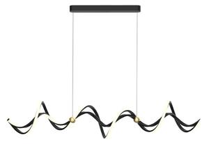 Lampadario LED a sospensione con filo COLIA LED/55W/230V nero/oro