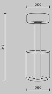 Maytoni MOD229TL-L3B3K1 - Lampada da tavolo LED dimmerabile 3W/5V nera/trasparen