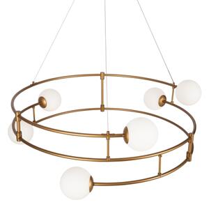 Maytoni MOD317PL-06G - Lampadario a sospensione con filo BALANCE 6xG9/40W/230V rame