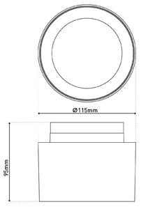 Näve Plafoniera a LED Trimes, dimmerabile, Nero, Soggiorno / Sala da pranzo, Plastica, Plafoniera LED