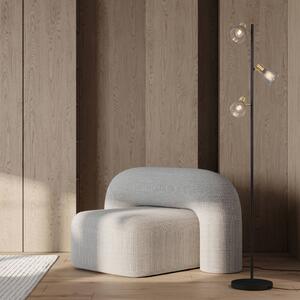 Näve Lampada da terra Lindita, Alluminio / Grigio / Zincato, Soggiorno / Sala da pranzo, Vetro, Lampada da terra