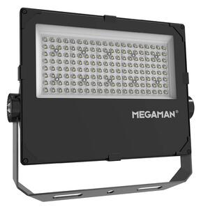 MEGAMAN Faretto da esterno a LED Hugo, 90 W, 3000 K, IP66 Hugo, Nero, Alluminio, Lampada LED da esterni