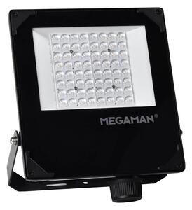 MEGAMAN Faretto da esterno a LED Hugo, 50 W, 3000 K, IP66 Hugo, Nero, Alluminio, Lampada LED da esterni