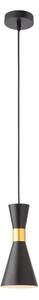 Redo 01-2711 - Lampadario a sospensione con filo KILT 1xE27/42W/230V diametro 12 cm nero