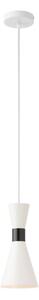 Redo 01-2709 - Lampadario a sospensione con filo KILT 1xE27/42W/230V diametro 12 cm bianco