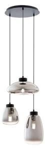 Redo 01-3197 - Lampadario a sospensione con filo LUKE 3xE27/42W/230V diametro 46 cm nero