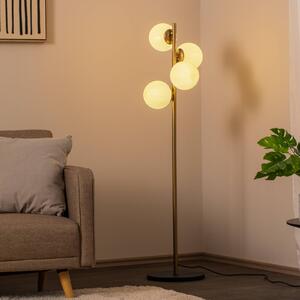 Lampada da terra Faze Opviq, Ottone / Oro, Soggiorno / Sala da pranzo, Metallo, Lampada da terra
