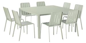 Tavolo da giardino allungabile Idaho NATERIAL in alluminio verde per 8 persone 97/149x149cm