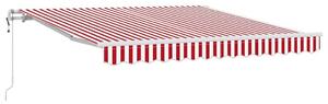Tende da sole retrattili elettriche - 300 x 250 cm, colore rosso e bianco