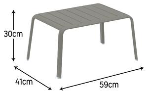 Tavolino da esterno Idaho NATERIAL con piano in alluminio verde 59x41cm