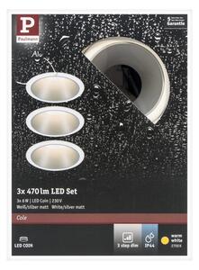 Paulmann 93410 - SET 3xLED/6,5W IP44 Faretto bagno dimmerabile COLE 230V