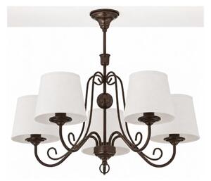 Jupiter 2187 - Lampadario a stelo ARKADA 5xE27/15W/230V nero/bianco
