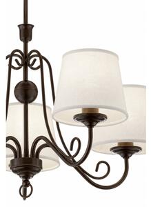 Jupiter 2187 - Lampadario a stelo ARKADA 5xE27/15W/230V nero/bianco