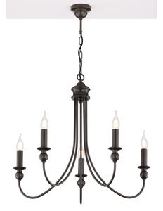 Jupiter 2172 - Lampadario a catena WERONA 5xE14/11W/230V nero