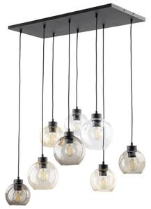 BRILAGI - Lampadario a sospensione su cavo QUADRA 8xE27/60W/230V nero/fumé beige/trasparente