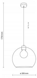 BRILAGI - Lampada a sospensione su cavo QUADRA 1xE27/60W/230V nero/marrone fumato