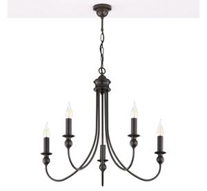 Jupiter 2172 - Lampadario a catena WERONA 5xE14/11W/230V nero