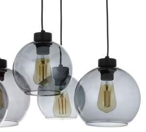BRILAGI - Lampadario a cavo QUADRA 8xE27/60W/230V nero/grigio fumé