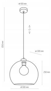 BRILAGI - Lampadario a sospensione con cavo QUADRA 1xE27/60W/230V nero/grigio fumé
