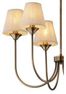 Jupiter 2167 - Lampadario con asta TILIA 6xE14/11W/230V bronzo/beige