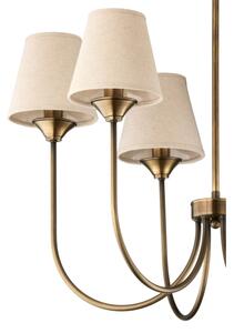 Jupiter 2167 - Lampadario con asta TILIA 6xE14/11W/230V bronzo/beige