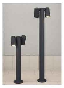 OSLO PALO DA GIARDINO CON 2 LUCI ORIENTABILI IN ALLUMINIO ANTRACITE IP65 LAMPADINE GU10 DESIGN MODERNO