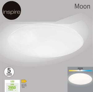 Plafoniera moderno Moon LED bianco D. 40 cm 40x40 cm, INSPIRE