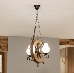 Brilagi - Lampadario a sospensione con catena TIMONA 2xE14/40W/230V faggio/noce