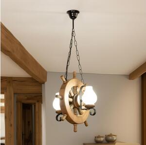 Brilagi - Lampadario a sospensione con catena TIMONA 2xE14/40W/230V faggio