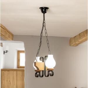 Brilagi - Lampadario a sospensione con catena QUEEN 2xE14/40W/230V faggio