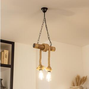 Brilagi - Lampadario a sospensione con catena KOS 2xE27/60W/230V faggio