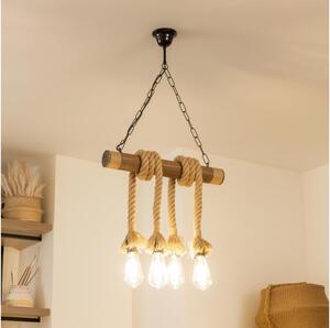 Brilagi - Lampadario a sospensione con catena KOS 4xE27/60W/230V faggio
