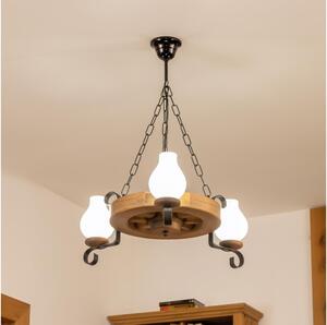 Brilagi - Lampadario a sospensione con catena ROATA 3xE14/40W/230V faggio