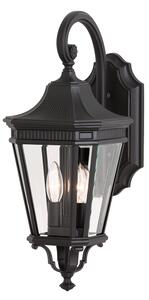 Feiss - Applique da esterno COTSWOLD LANE 2xE14/60W/230V IP44 nero