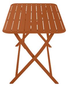 Tavolo da giardino Idaho NATERIAL struttura e superficie in alluminio arancio / ramato per 4 persone 130x75cm