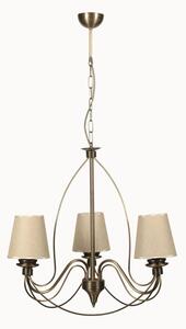 Lampadario a catena CLASSIC 3xE14/40W/230V bronzo/beige