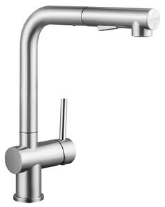 Miscelatore da cucina – Rubinetto estraibile – Acciaio inossidabile 304 – 2 getti spray – Acqua calda e fredda – Comando monoleva – Orientabile – Acciaio spazzolato