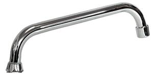 Rubinetto da cucina, modello a "n", 25 cm, in ottone cromato