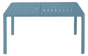 Tavolo da giardino allungabile Idaho NATERIAL in alluminio blu per 8 persone 97/149x149cm