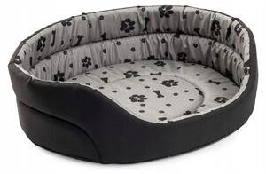 Boutique ZOO: Lettino per cani, forma ovale, 67x76 cm, colore grigio e nero
