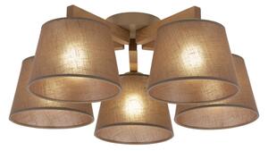 Brilagi - Lampadario a plafone LATTE SABIA 5xE27/15W/230V pino/marrone