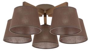 Brilagi - Lampadario a plafone LATTE SABIA 5xE27/15W/230V pino/marrone